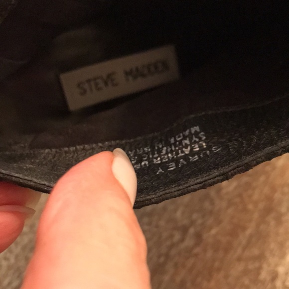 Steve Madden Black High Heel Shoe Boots - Picture 5 of 5